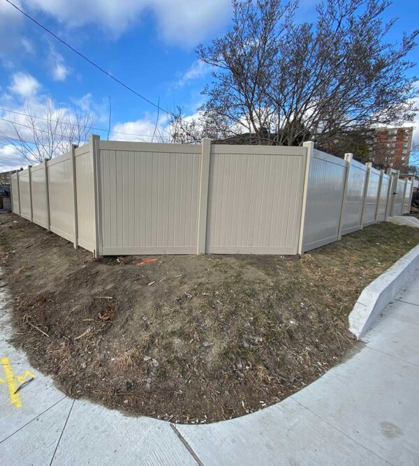 Tan Vinyl Fence Panels