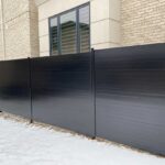 Aluminum Privacy Fence Panels-Horizontal Aluminum Privacy Fence Panels installed in Barrie