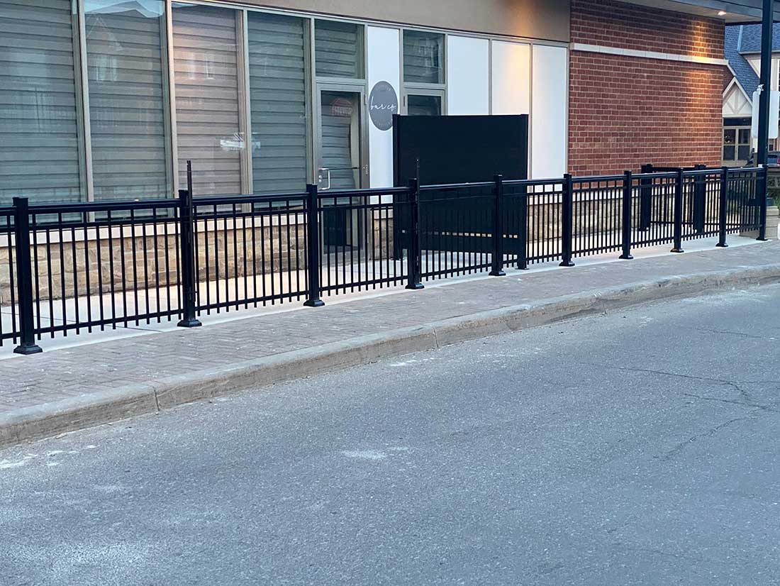 Aluminum Railings With Double Bar installed in Barrie- Plaza Railings