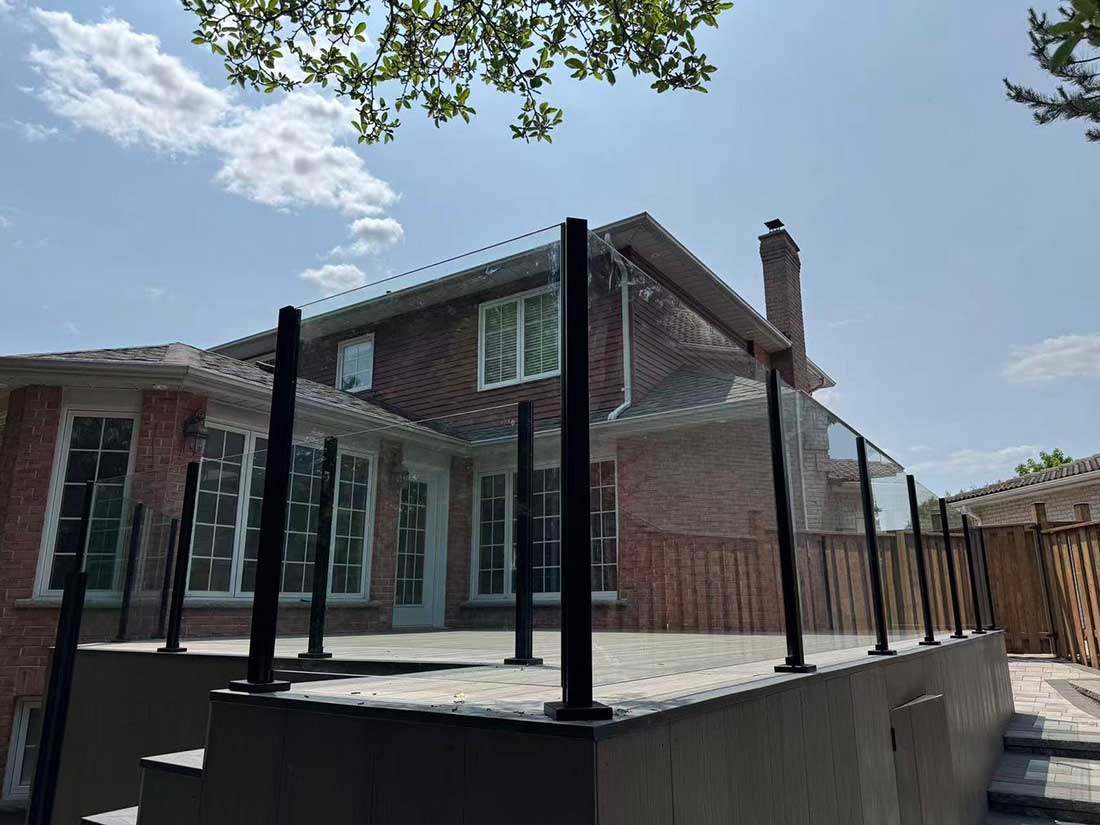 Semi Frameless Aluminum Glass Railings